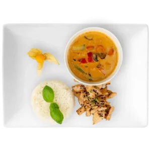 100 A – Hühnerfleisch mit Gemüse und Coconut Butter Curry