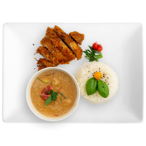 97 A – Knusprige Ente mit Gemüse und Coconut Butter Curry