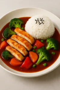 Honey & Soya Soße mit Gemüse und Krispy Hähnchenstreifen