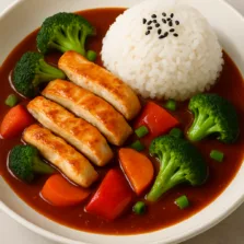 Honey & Soya Soße mit Gemüse Hähnchen